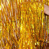 Шторка для фотозони голограма 1х2м (золота)