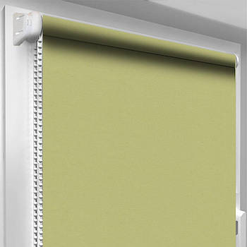 Рулонні штори Оазис блекаут срібло серебро Зеленый луч (ширина 40 см , висота 170 см)