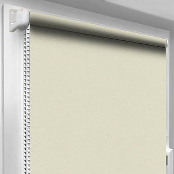 Тканеві ролети Oasis блекаут срібло – колір Ваниль  (ширина 40 см , висота 170 см)