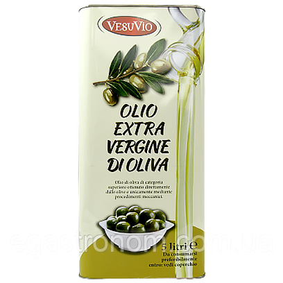 Олія соняшниково-оливкова екстра Везувіо Vesuvio olio extra vergine di oliva ж/б 5L 4шт/ящ (Код: 00-00000628)