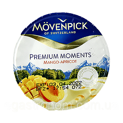 Йогурт манго-абрикос Мовенпік Movenpick mango-apricot 100g 20шт/ящ (Код: 00-00003670)