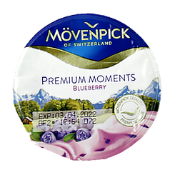 Йогурт чорниця Мовенпік Movenpick blueberry 100g 20шт/ящ (Код: 00-00003675)