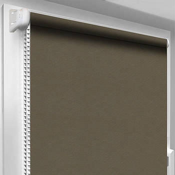 Рулонні штори Оазис блекаут срібло серебро Зеленый луч (ширина 40 см , висота 170 см)