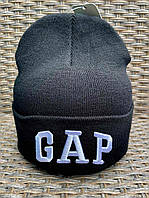 Стильная черная шапка gap логотип вышит