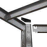 Стелаж кутовий 1800х700х400мм, 150кг, 5 полиць з ДСП оцинкований на зачепах для гаража, будинку, фото 8