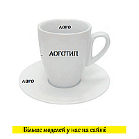 Печать логотипа на чашку для кофе, набор посуды с логотипом.