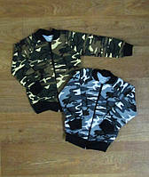 Кофта детская демисезонная на молнии камуфляжная , материал двухнить гипоалергенная военной раскраски