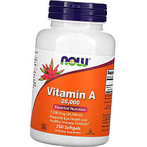 Вітамін А NOW Vitamin A 25,000 250 IU гел капс, фото 3