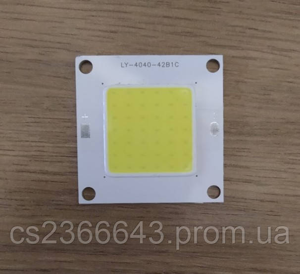20 Вт світлодіод COB 40x40 мм білий 6500 К 6 А 3.4 В, схема 42B1C, чип 1021