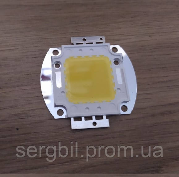 50Вт світлодіод 53х52мм білий 3000К 1500мА 34В, схема 5B10C AL економ