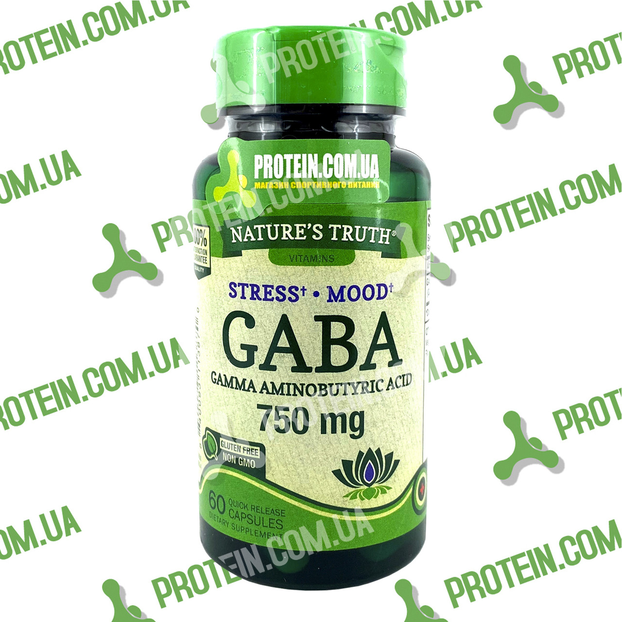 Гама-Аміномасляна Кислота Nature`s Truth GABA 750 мг 60 капс, фото 1