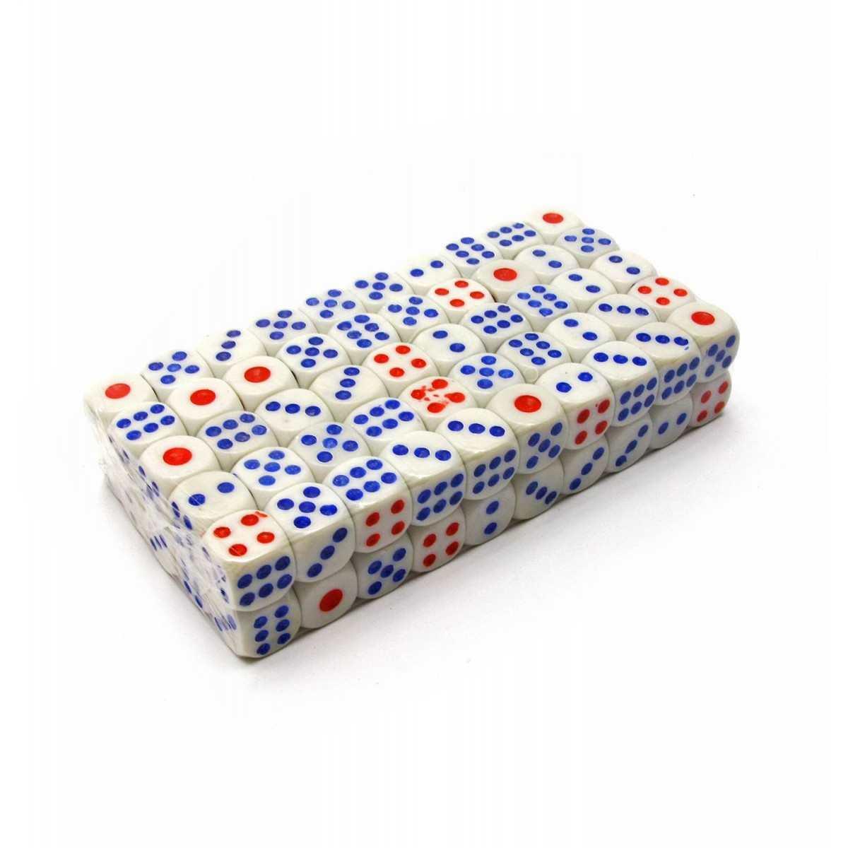 Набор игральных кубиков 100 шт 10 мм - фото 1 - id-p1497695240