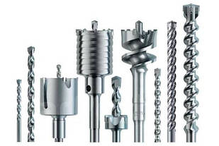 Свердла, бури, коронки, щітки, насадки для дрилів і перфораторів