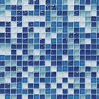 Мікс блакитна із синім скляна мозаїка Vivacer DAF6