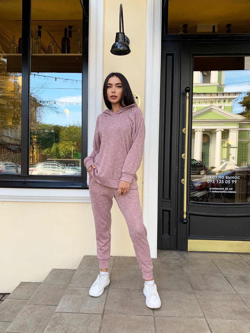 Спортивний костюм ангора з капюшоном