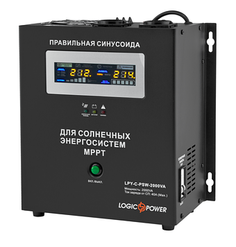 Джерело безперебійного живлення LogicPower LPY-C-PSW-2000VA + (1400 Вт, MPPT, 24В)