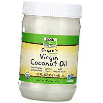 Органічне кокосове масло NOW Organic Virgin Coconut Oil 591 мл, фото 3