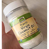 Органічне кокосове масло NOW Organic Virgin Coconut Oil 591 мл, фото 2