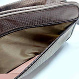 Чоловіча косметичка коричнева з кишенею, фото 4