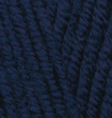 Нитки пряжа для вязания полушерсть SUPERLANA MAXI Суперлана Макси от ALIZE Ализе № 58 - темний синій