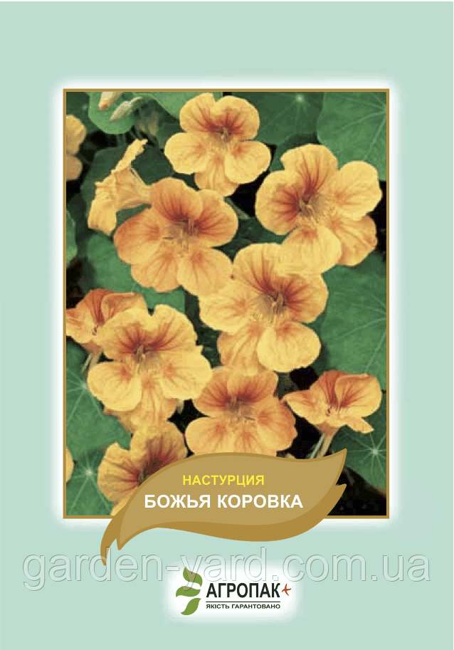 Насіння квітів Настурція Божа коровка Агропак плюс