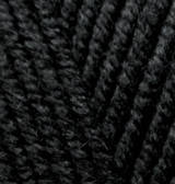 Нитки пряжа для вязания полушерсть SUPERLANA MAXI Суперлана Макси от ALIZE Ализе № 60 - чорний