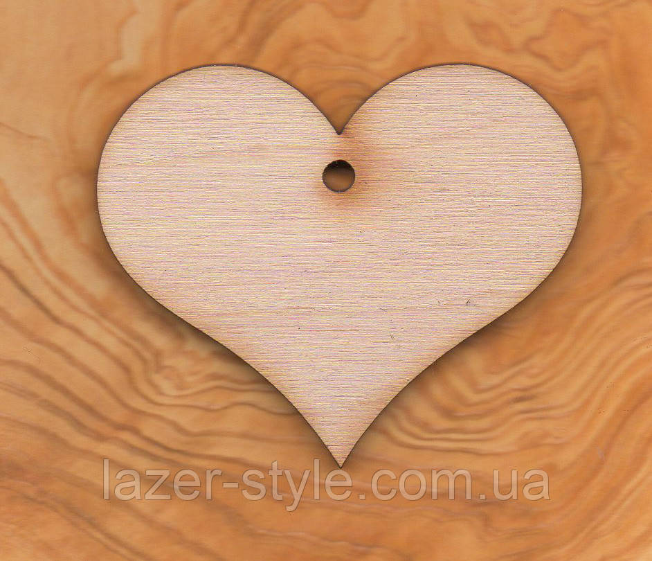 Дерев'яна Заготовка для декупажу та розпису "Серце 13", фото 1