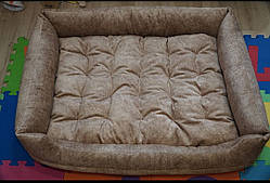 М'яке місце лежанка (70*50 см, блискавки в бортиках) ліжко для собаки з якісної меблевої тканини