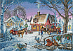 Набір для вишивання за нанесеною на канву схемою  "Warm Snow Township 2". AIDA 14CT printed 54*40 см, фото 11