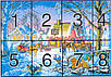 Набір для вишивання за нанесеною на канву схемою  "Warm Snow Township 2". AIDA 14CT printed 54*40 см, фото 4