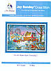 Набір для вишивання за нанесеною на канву схемою  "Warm Snow Township 2". AIDA 14CT printed 54*40 см, фото 3