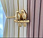 Тримач для штор і тюлю птиці золотого кольору, фото 3