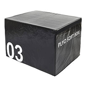 Бокс плиометрический м'який Zelart SOFT PLYOMETRIC BOXES FI-5334-3 1шт 60см чорний