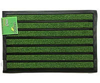 Килим гумовий Dariana Grass Stripe 40*60 см., з ворсовим покриттям (зелений)