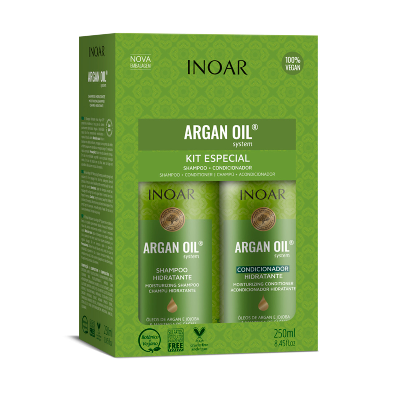 Безсульфатний шампунь і кондиціонер, Argan Oil для жирної шкіри голови (shmp/250/ml+cond/250/ml)