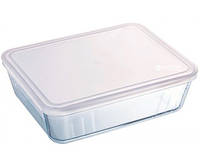 Форма скляна Pyrex Cook&Freez прямокутна 0,8 л., 19*14 см., з кришкою