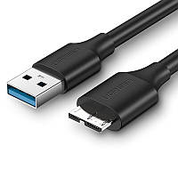 Кабель для зарядки и передачи данных Ugreen USB 3.0 AM / micro USB 3.0 0.25M Black (US130)