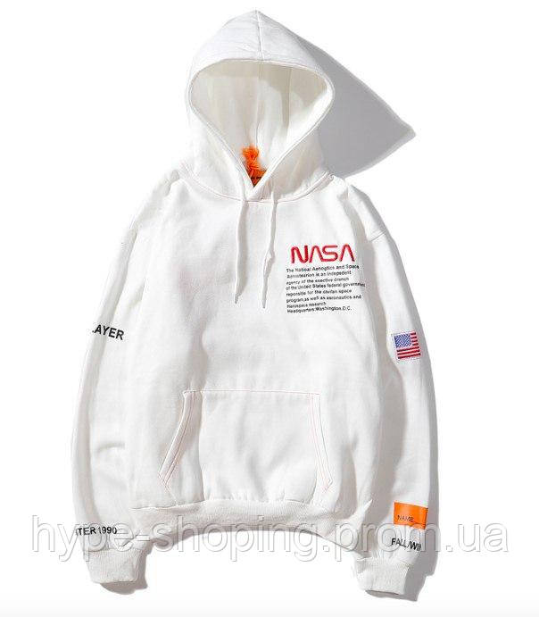 White nasa hoodie heron preston sale