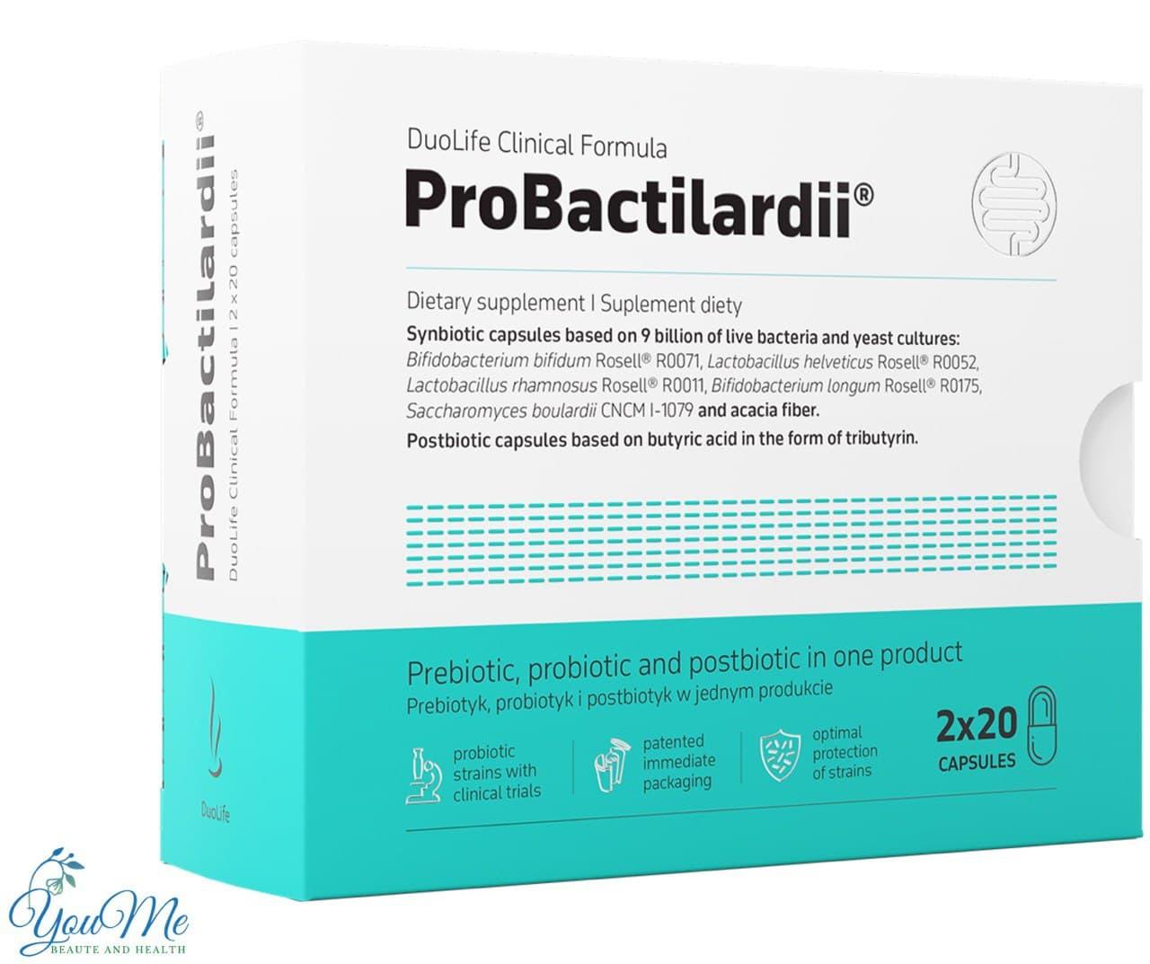 DuoLife Унікальна пробіотична формула Пробактиларді Clinical Formula ProBactilardii 20х20 кап