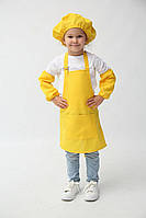 Фартух дитячий для творчості та майстер-класів з беретом жовтого кольору (2-5 років)