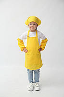 Фартух дитячий для творчості та майстер-класів з косинкою жовтого кольору (2-5 років)