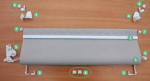 Тканеві ролети Oasis батист – колір золотий пісок (ширина 40 см), фото 2