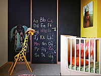 Доска-наклейка с цветными мелками для детского творчества, 200*45 см