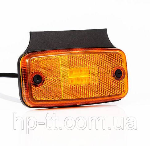 Ліхтар габаритний Fristom FT-019 Z+K LED жовтий на кронштейні з проводом, фото 1