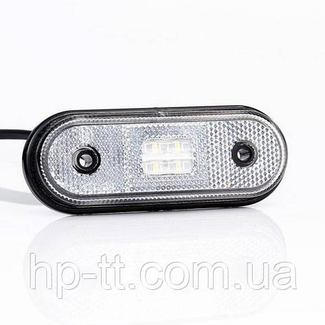 Ліхтар габаритний Fristom FT-020 B LED білий з проводом, фото 1