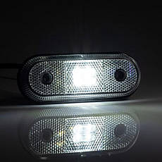 Ліхтар габаритний Fristom FT-020 B LED білий з проводом, фото 3