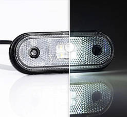 Ліхтар габаритний Fristom FT-020 B LED білий з проводом, фото 2