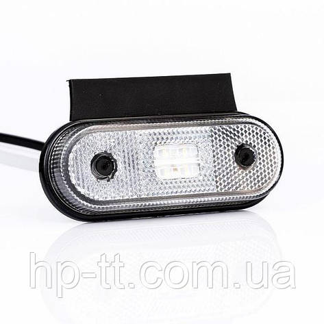 Ліхтар габаритний Fristom FT-020 B+K LED білий на кронштейні з проводом, фото 1
