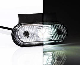 Ліхтар габаритний Fristom FT-020 B+K LED білий на кронштейні з проводом, фото 3