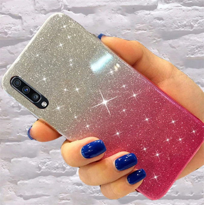 Силіконовий чохол 2 в 1 градієнт блиск для Huawei Y8P 2020